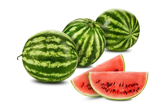Foto groen gestreepte watermeloen