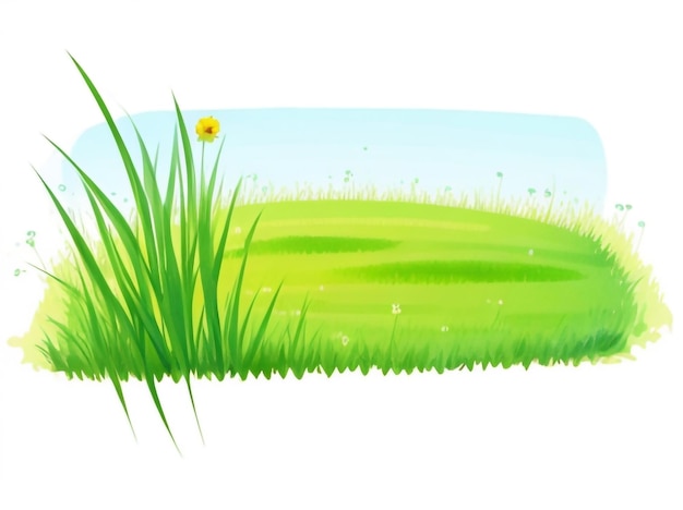 Groen gras in een geïsoleerde grasveld levendige natuurlijke achtergrond