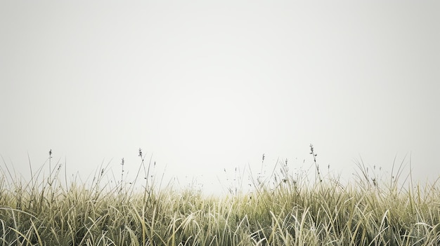 Groen grasveld met witte achtergrond Het gras is weelderig en groen en de achtergrond is een helder lichtgrijs