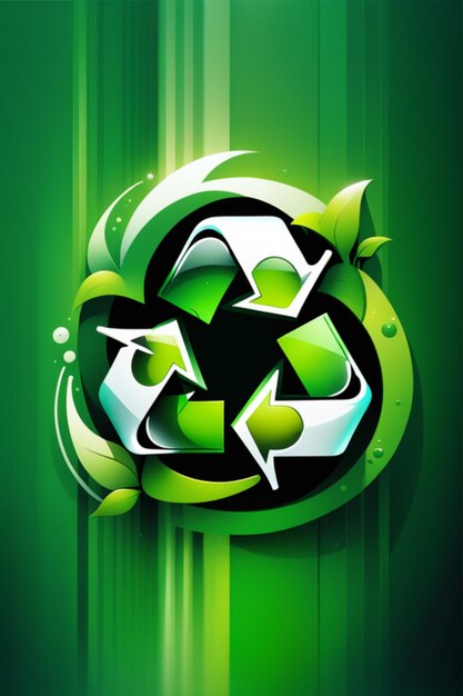 groen icoon voor recycling van vectoren