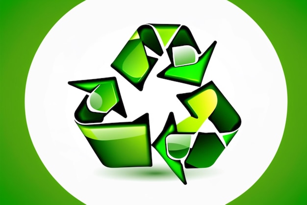 groen icoon voor recycling van vectoren