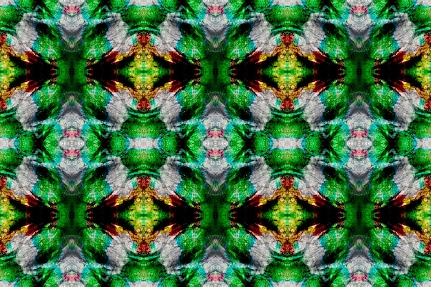 Groen, Rood, Grijs Pastel Leuke Rechthoek Ikat Rapport. Etnisch naadloos patroon. Aquarel etnisch ontwerp. Penseel Azteekse Achtergrond. Chevron geometrisch badmodepatroon. Kelim Tapijt Willekeurige Textuur.