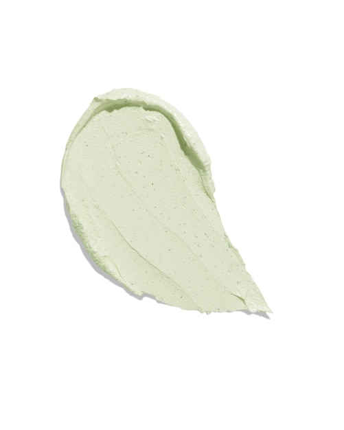Groen schoonheidsmasker uitstrijkje vlek Cosmetische huidverzorgingsproduct textuur Gezichtscrème lotion masker swipe staal