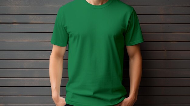 Foto groen t-shirt sjabloon foto