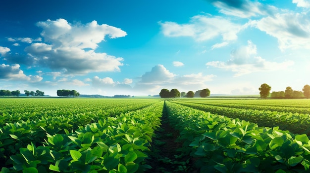 groen veld van groenheid