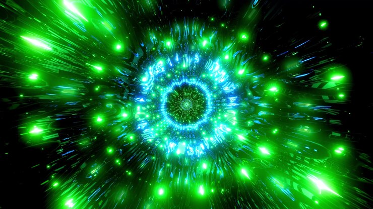 groenblauwe abstracte kunst in 4k uhd