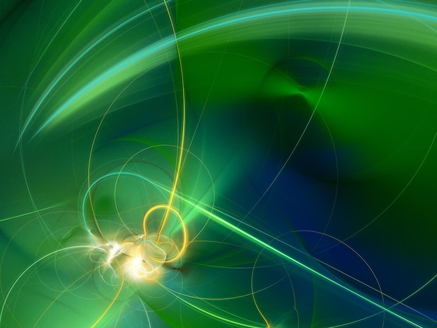 Foto groene abstracte fractal achtergrond 3d rendering illustratie