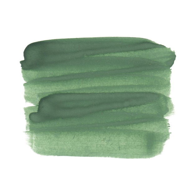 Groene abstracte penseelstreek voor ontwerp Geïsoleerde element clipart