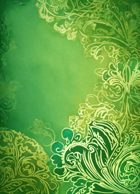 Groene achtergrond batik stijl