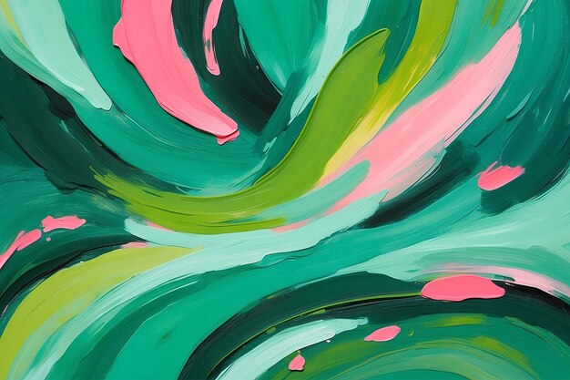 Groene achtergrond gouache schilderijen heldere achtergrond grote strepen abstracte afbeelding