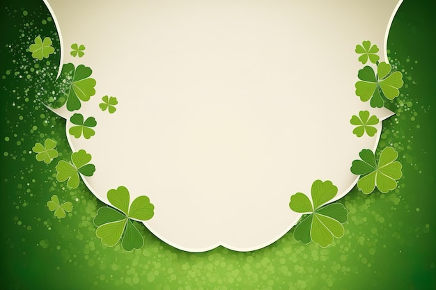 Groene achtergrond thema met bloemen perfect voor St Patrick of een ander ontwerp