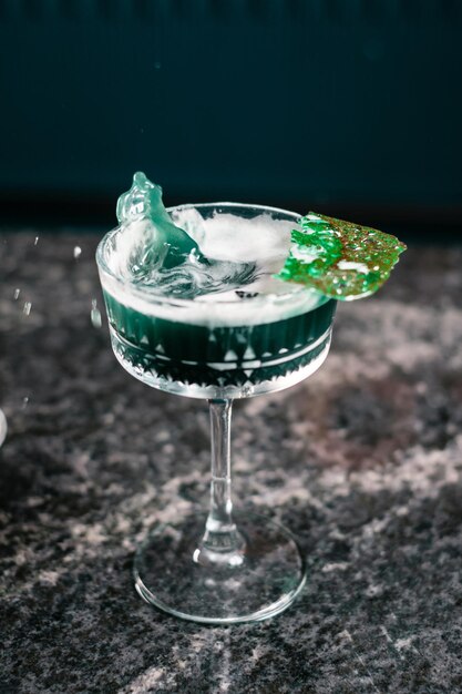 Groene alcoholische cocktail Bar menu concept