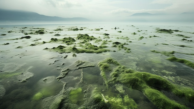 groene algen in water