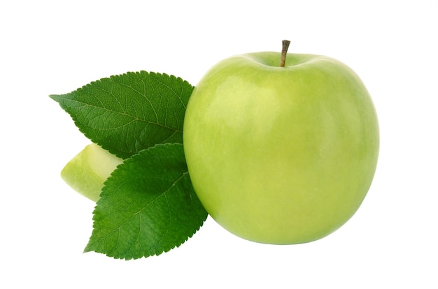 Groene appel geïsoleerd op een witte