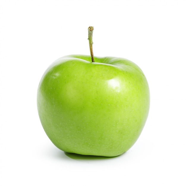 Groene appel, geïsoleerd op wit