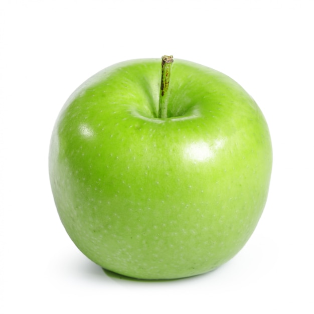 Groene appel, geïsoleerd op wit