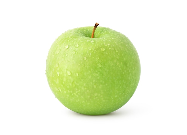 Groene appel geïsoleerd op wit