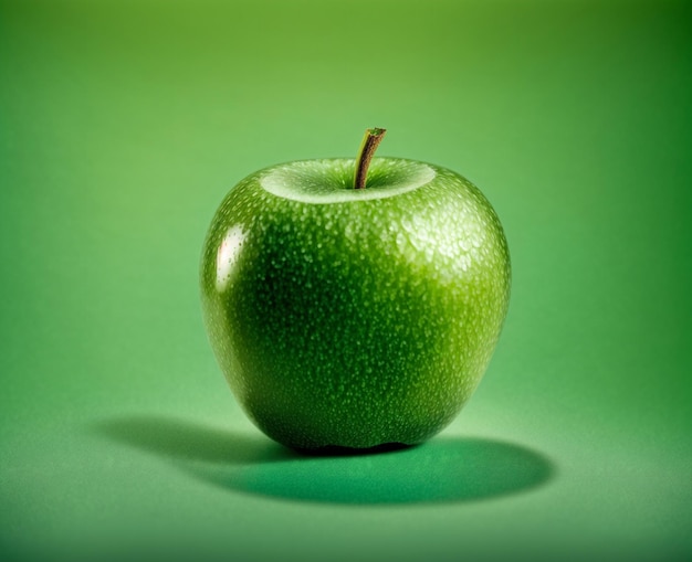 Groene appel op groene achtergrond