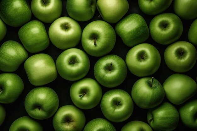 Groene appels op de lokale boerenmarkt