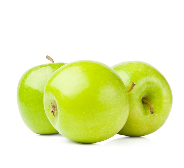 Groene appels op een witte achtergrond