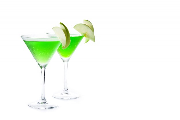 Groene appletinicocktail in glas