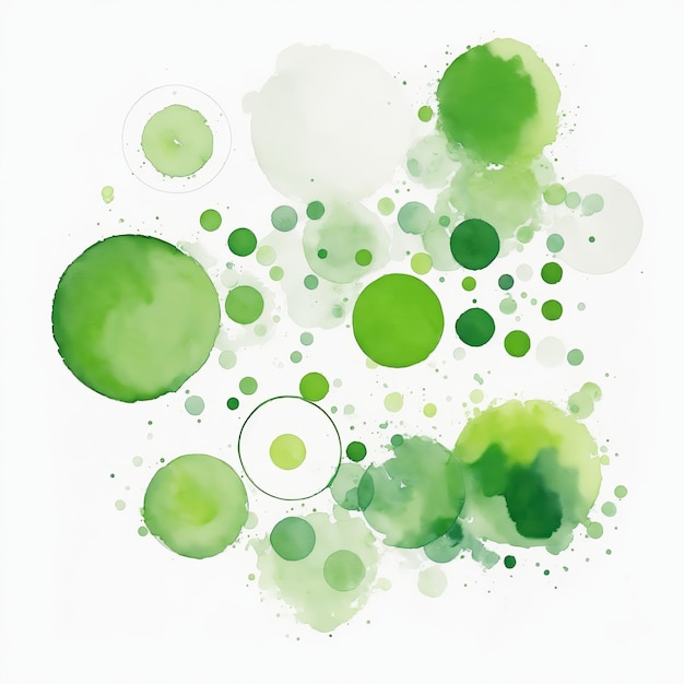 Foto groene aquarel cirkels achtergrond