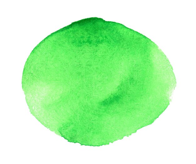 Groene aquarel kunst hand verf op witte achtergrond geïsoleerde borstel textuur voor tekst of logo