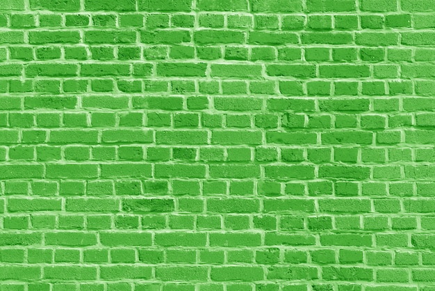 Groene bakstenen muur achtergrondstructuur