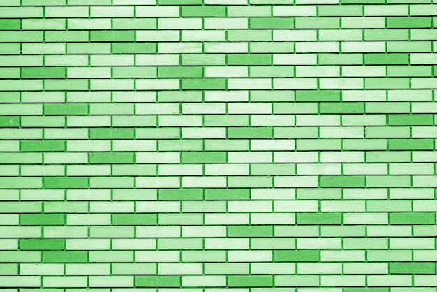Groene bakstenen muur Bouw retro stijlvolle achtergrond