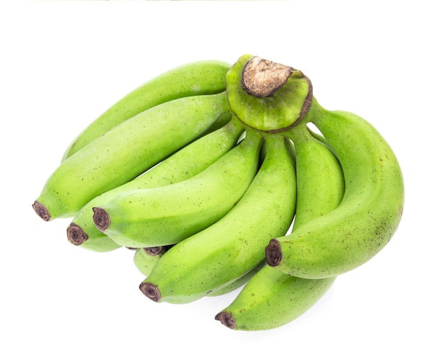 groene bananen geïsoleerd op witte achtergrond