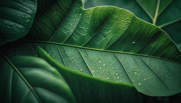 Groene blad achtergrond close-up bekijken