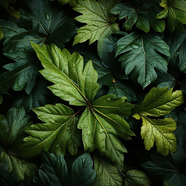 Groene bladeren in de tuin.