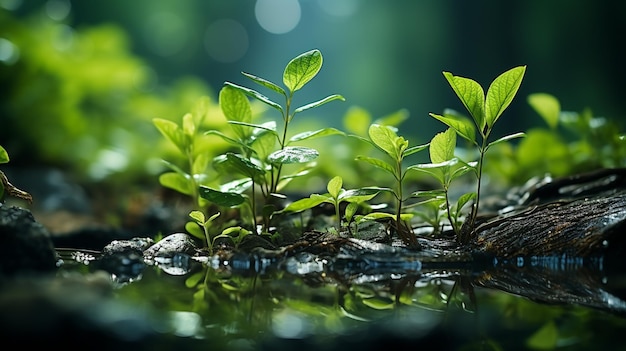 groene bladeren in de tuin