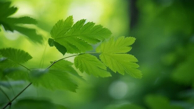 Groene bladeren natuurlijke achtergrond Illustratie AI GenativexA