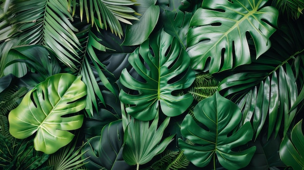 Foto groene bladeren van verschillende vormen en maten