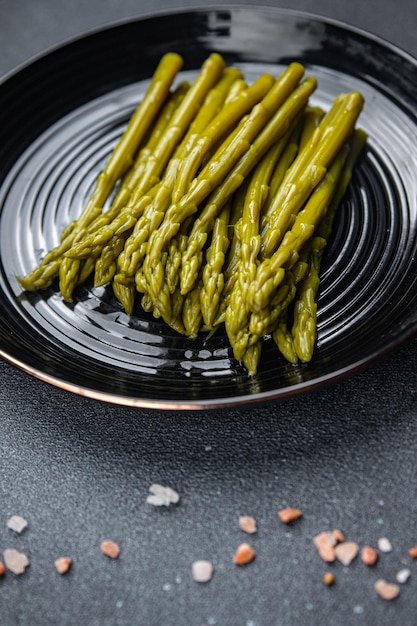 groene bonen asperges gezonde maaltijd voedsel snack op tafel kopie ruimte voedsel achtergrond rustiek