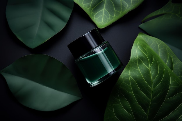 Groene cosmetica zalfpot Genereer Ai