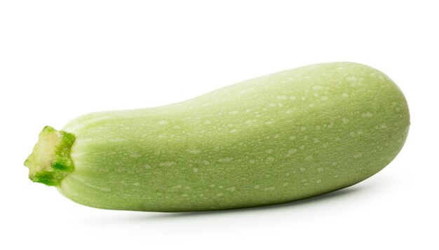 Groene courgette op een witte achtergrond