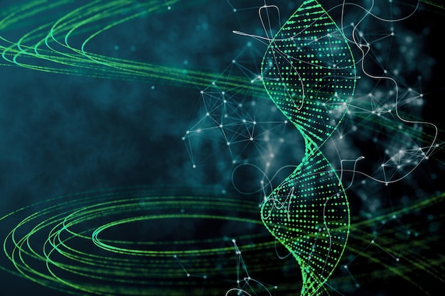 Foto groene dna-achtergrond