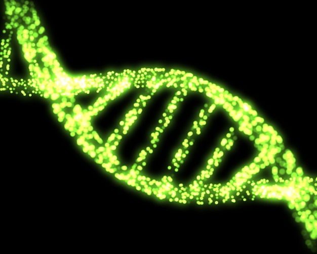 Groene dna-helix