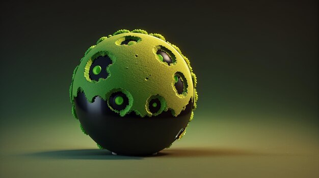 Groene en zwarte 3D-achtergrond