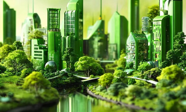 Foto groene gebouwen stedelijk groen eco-architectuur stadsappartement