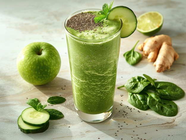 Foto groene godin detox smoothie