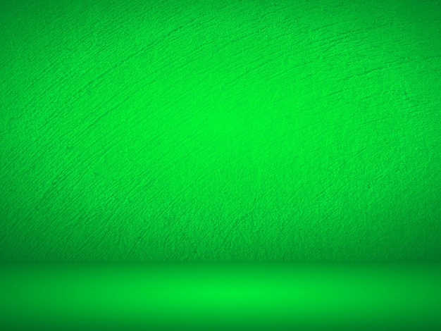 Groene gradiënt muur lege studio kamer effen studio achtergrond