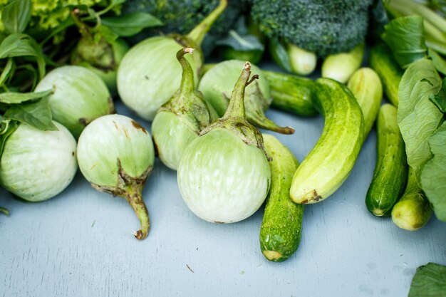 Groene groenten en kruiden