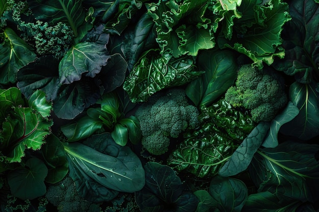 Groene groenten symboliseren gezond eten voor de algehele gezondheid