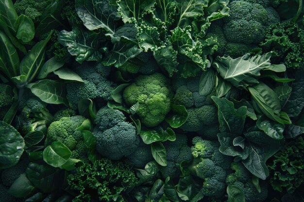 Groene groenten symboliseren gezond eten voor de algehele gezondheid