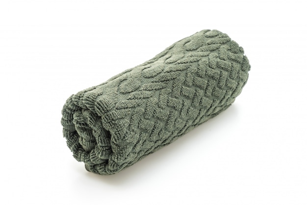 groene handdoek op wit