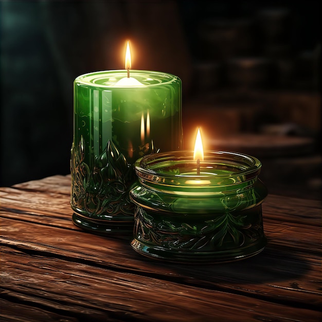 Groene kaarsen
