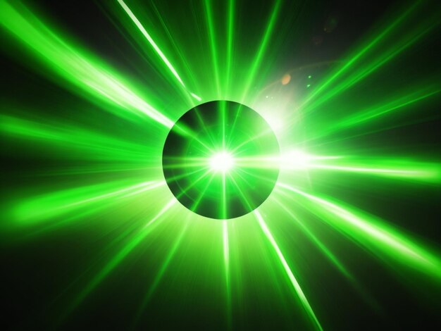 Groene kleurrijke lensflare gloeit op de achtergrond